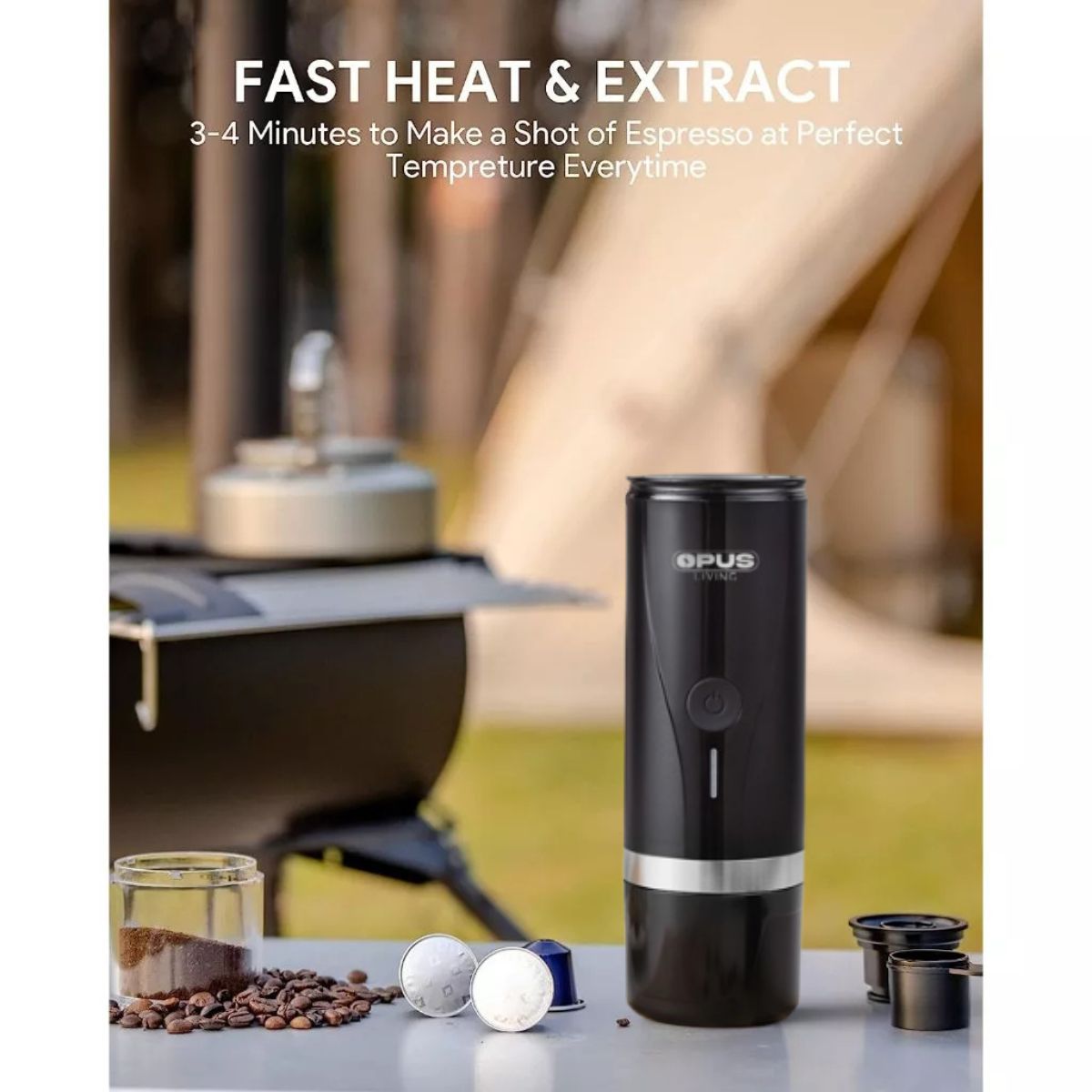Opus Living Portable Electric Espresso Machine